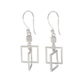 Agustina White Featherlight Dangle Earrings for Glam Cubic Zirconia White Dangle